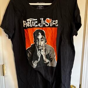 Poetic justice black cotton t shirt